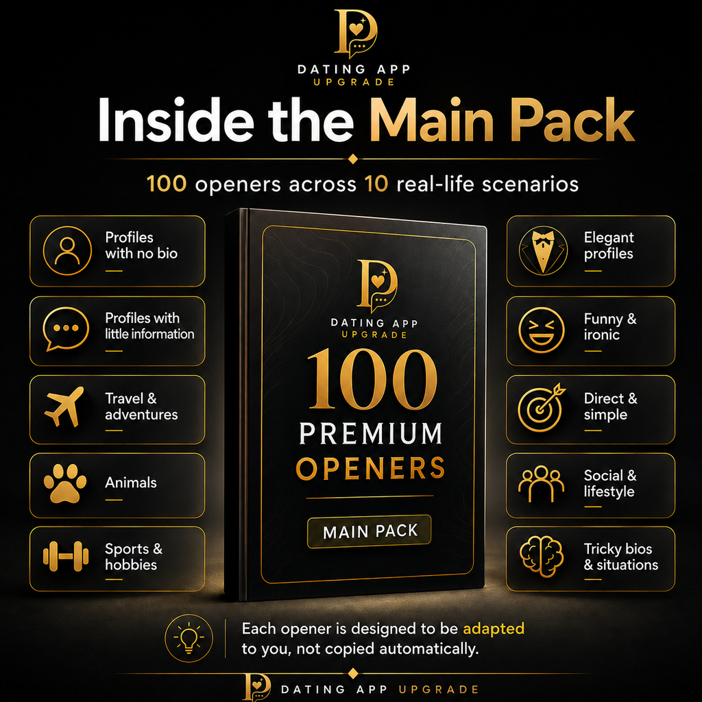 Dating App Upgrade — 100 Premium Opener Kit